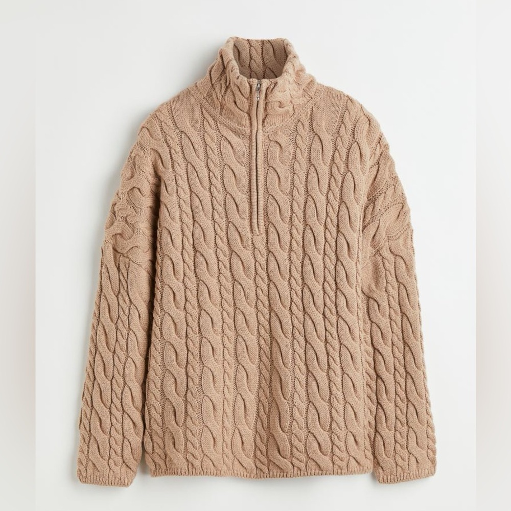 H&M wool blend zipper sweater